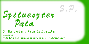 szilveszter pala business card